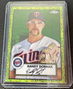 Randy Dobnak - Green/Yellow 70th - /99 - 2021 Topps Chrome Platinum  B83