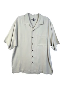 Tommy Bahama Silk Island Shirt Men Medium CoralTropical Relaxed Beach Button Up - Picture 1 of 10