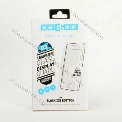 Protetor de tela HD vidro temperado gelo preto iPhone SE iPhone 5 5s - Imagem 1 de 3