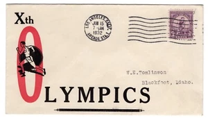 #718 Olympics 1932 First Day Cover - Planty #36a - Picture 1 of 2