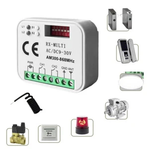 Neu Garagentor-Fernbedienungsempfänger 433/868MHz MULTI 300-900MHz AC/DC 12 -30V - Bild 1 von 20