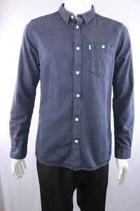883 POLICE Mens Size 4 Slim Fit (Medium) Blue Long Sleeved Shirt - Picture 1 of 15