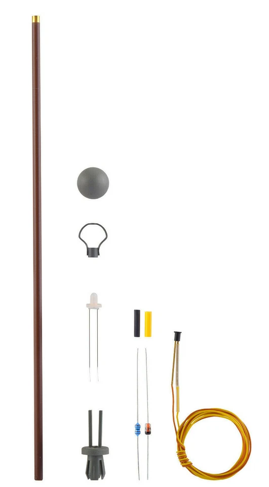 Viessmann 6727 Holzmastleuchte DDR-Reichsbahn, LED warmweiss, Bausatz, H0 - Bild 1 von 1