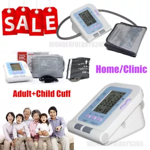 Digital Blood Pressure Arm Monitor Adult+Child Cuff BP Machine Automatic Upper - Picture 1 of 9