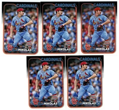 2024 Topps  Miles Mikolas  Base Card Lot x 15 ST. LOUIS CARDINALS   # 287 - Image 1 of 3