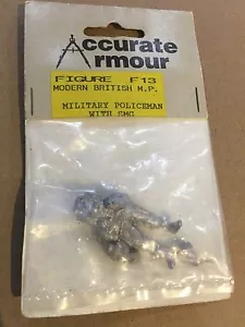 Accurate Armour 1/35th Modern British Royal Military Police w/SMG Metal Figurine - Picture 1 of 3