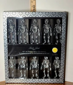 LED Dangling Crystal Skeletons String-light Garland Set of 10 Lights-105" Length - Picture 1 of 7