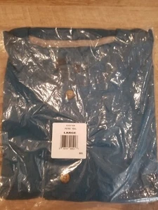 Hanes Men's Beefy Long Sleeve Teal Shirt Size Large New In Bag - Picture 1 of 5