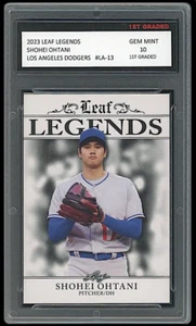 Shohei Ohtani 2023 Leaf Legends Baseballkarte 1. Klasse 10 Los Angeles Dodgers - Bild 1 von 1