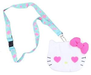 Hello Kitty Deluxe Lanyard With Pouch Card Holder