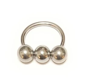 STERILIZED 10g 24mm 3X10mm diameter Solid Surgical Steel Balls FRENUM HORSESHOE. - Picture 1 of 4