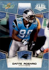2008 Score Super Bowl XLIII Glossy Panthers Football Card #44 Dante Rosario /250