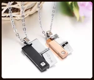 2x EDELSTAHL PARTNER FREUNDSCHAFT KETTEN GRAVUR ZIRCONIA PÄRCHEN KETTE GESCHENK - Bild 1 von 12