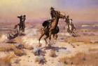 AT ROPE END CHARLES M RUSSELL  8X10   WESTERN COWBOY ART Reprint