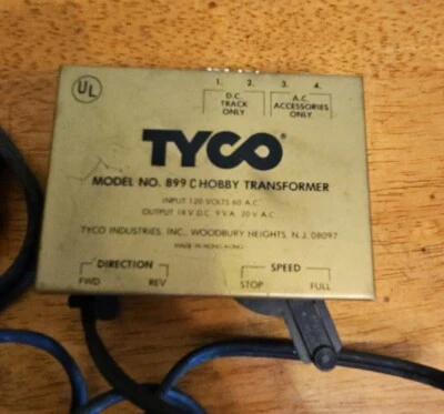 Transformador Hobby Vintage TYCO Modelo 899C Ferrocarril-Carretera Tren Vía 120V Foto 1 de 3
