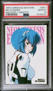 POP 1 - 1996 Carddass Masters Evangelion Rei Ayanami GR17 PSA 10 - Picture 1 of 2