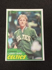 Larry Bird 1981 Topps #4 Card SHARP 2nd Year Rookie Card HOF Boston Celtics