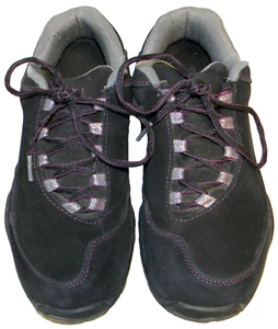 KURU Chicane Trail Wanderschuhe, Damen, Gr. 10, schwarz & lila Wildleder Schnürschuhe - Bild 1 von 12