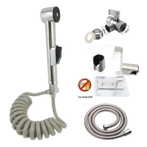 Bathroom Shower Toilet Bidet Sprayer anal cleaner head Holder Water Hose Valve - Picture 1 of 20