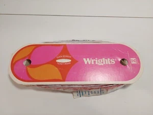 Wrights Vintage 1974 White Red Lace 18 Yrd Lace Reel Wash Wear Polyester 1818103 - Picture 1 of 9