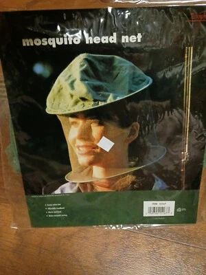 Red de nailon elástica ajustable verde cabeza mosquitera 1994 vintage Foto 1 de 4