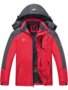 Men's Mountain Waterproof Ski Jacket Windproof Warm Thick Fleece Coat - Small - Picture 1 of 6