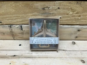 New in Box Our Adventure Begins Plane Bottle Opener Travel Themed Gift Tool Gold - Picture 1 of 2