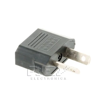Adaptador Enchufe Americano Clavija Recta y Redonda a Oblicua v188 - Imagen 1 de 5