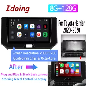 For Toyota Harrier 2020-2022 Carplay Android Car Stereo Radio GPS NAV Carplay - Picture 1 of 19