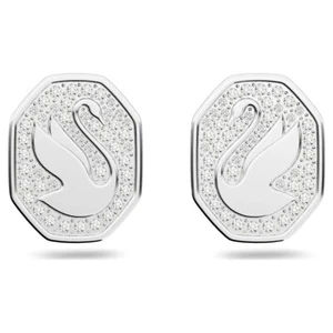 Swarovski Signum Stud Earrings, Swan, White, Rhodium Plated -5621097 New - Picture 1 of 3