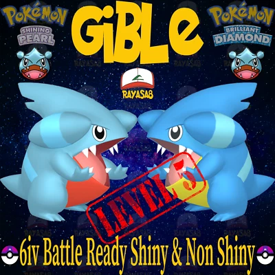 Gible Shiny Pokemon Non Shiny 6iv Brilliant Diamond and Shining Pearl
