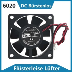 6020 Lüfter Gehäuselüfter DC 3.7V-24V Für Computer Kühlkörper Bürstenlos Leise - Bild 1 von 6