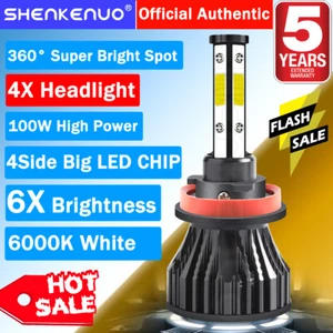 4side LED Headlights Bulb For Kawasaki Ninja ZX14 ZX14R 06-2011 & ZX1400 12-2017 - Picture 1 of 10