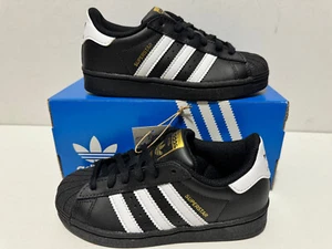 Adidas Superstar C Little Kids' Shoes Core Black-Cloud White EF5394 - Picture 1 of 4