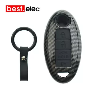 Custodia portachiavi in fibra di carbonio senza chiave per Nissan~ - Foto 1 di 9