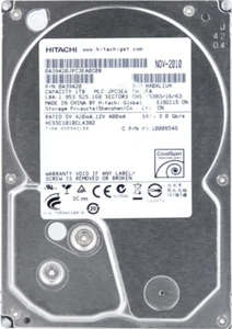 Hard Drive Coolspin Hitachi HCS5C1010CLA382 1TB 5700RPM 8MB SATA II 3.5 Inch - Picture 1 of 3