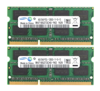 Samsung 8GB 2X 4GB 4 G DDR3L 1600MHz PC3L-12800S 204PIN SODIMM Laptop RAM Memory - Image 1 of 4