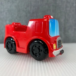 Red Fire Truck Plastic Vehicle Pretend Play Preschool Kids Toy - Picture 1 of 12