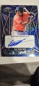 2024 Leaf Metal Baseball Samuel Basallo 1st Round Gems Black Mojo Auto 3/7 RARE - Picture 1 of 10