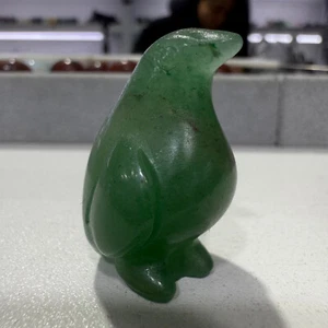Pinguino Mausoleo Est Verde Naturale Intagliato A Mano Cristallo Quarzo Reiki Guarigione - Foto 1 di 8
