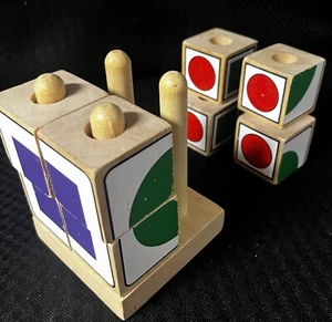 Guidecraft Wooden Shape Cube Puzzle - Picture 1 of 4