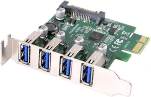 CY Low Profile 4 Ports PCI-E to USB 3.0 HUB PCI Express Expansion Card Adapter 5 - Picture 1 of 9