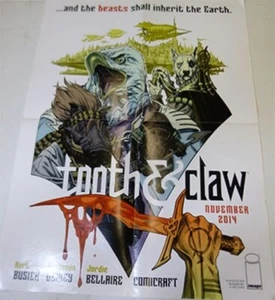 TOOTH AND CLAW Promo Poster, 19 x 24, Image Comics 2014, Unused, folded - Picture 1 of 1