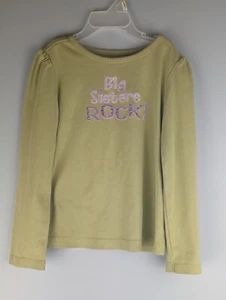 GYMBOREE BIG SISTERS ROCK GREEN PURPLE LONG SLEEVE TEE T SHIRT SIZE 6 - Picture 1 of 6