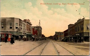 Vtg Texarkana Texas TX Broad Street View Looking East 1910s Old Antique Postcard - Picture 1 of 2