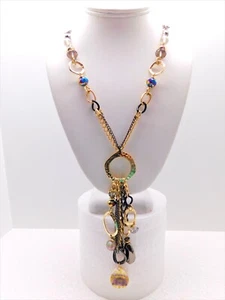 "COLLANA CIONDOLO VINTAGE DRAPPEGGI & DAMONS 28" CIONDOLO - Foto 1 di 10
