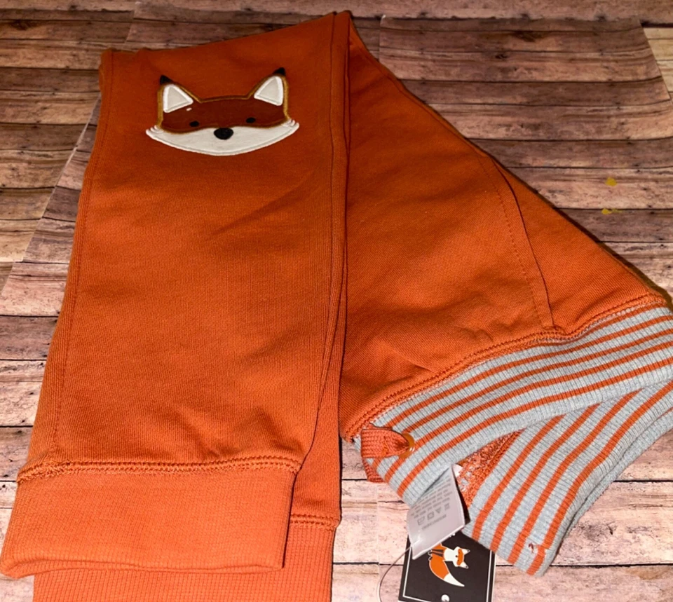 全新带标签 Gymboree Harvest 狐狸慢跑裤 2021 年 7 码秋季 — 第 1/2 张图片