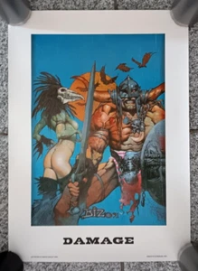 Simon Bizley Damage 1992 Print Vintage Rare - Near Mint - Lobo Judge Dredd - Bild 1 von 4