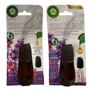 2 Pack Air Wick Essential Mist Lavender & Almond Blossom Diffuser Oil Refill - Picture 1 of 15