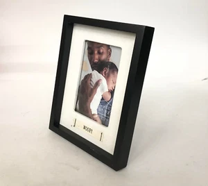 Wooden Picture Photo Frame Decor With Stand for 4x6" Photo,WOOF label,Black - Picture 1 of 9